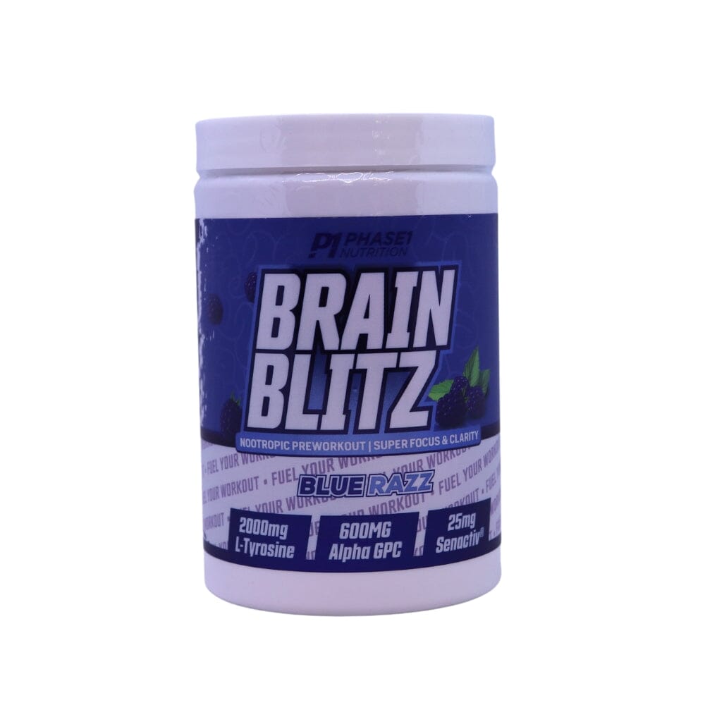 Phase One Nutrition Brain Blitz 25 Servings Pre-Workouts Phase One Nutrition Blue Razz 