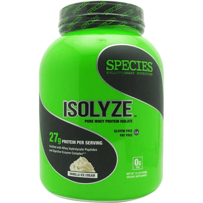 Species Nutrition Isolyze 44 Servings Protein Powders Species Nutrition Vanilla Ice Cream (DISC) 