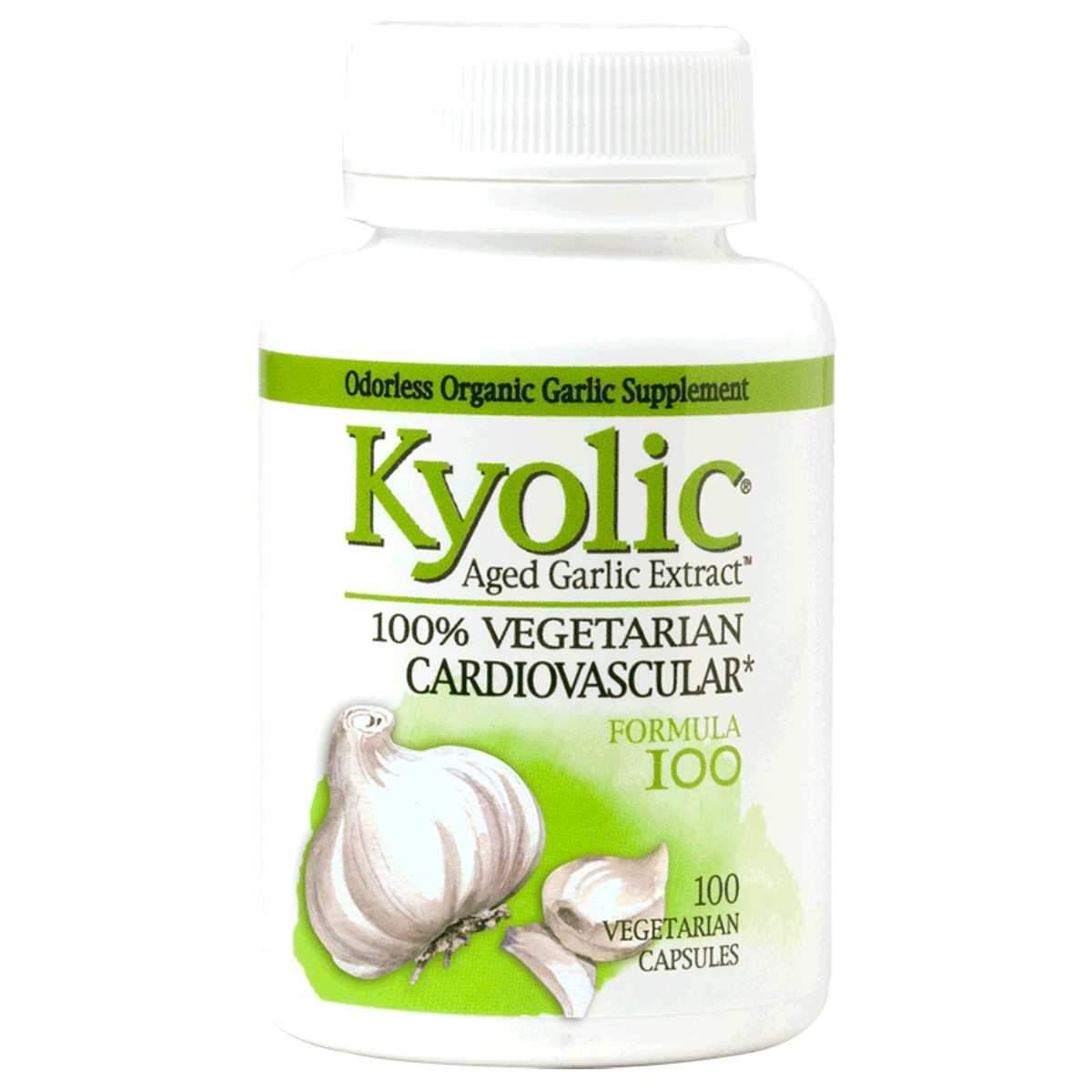 Wakunaga Kyolic Formula 100 Cardiovascular Formula (Yeast Free) 100 Vege Caps Herbs Wakunaga  (1058315730987)