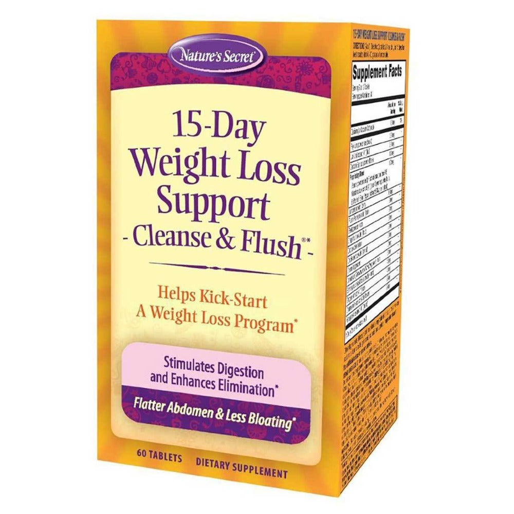 Nature's Secret 15 Day Weight Loss Cleanse and Flush 60 Tabs Digestive Health / Probiotics Nature's Secret  (1057869135915)