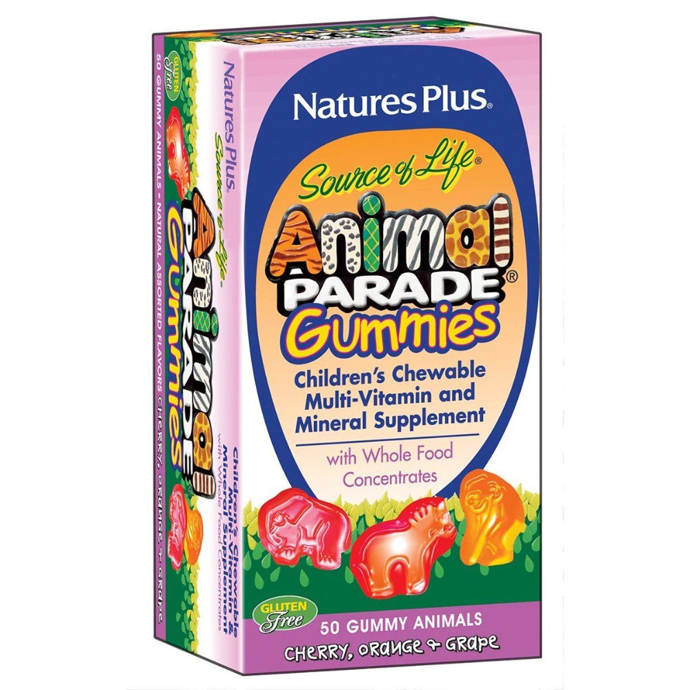 Nature's Plus Animal Parade Gummies Assorted Fruit Flavors 50 Gummies Children's Supplements Nature's Plus  (1058590752811)