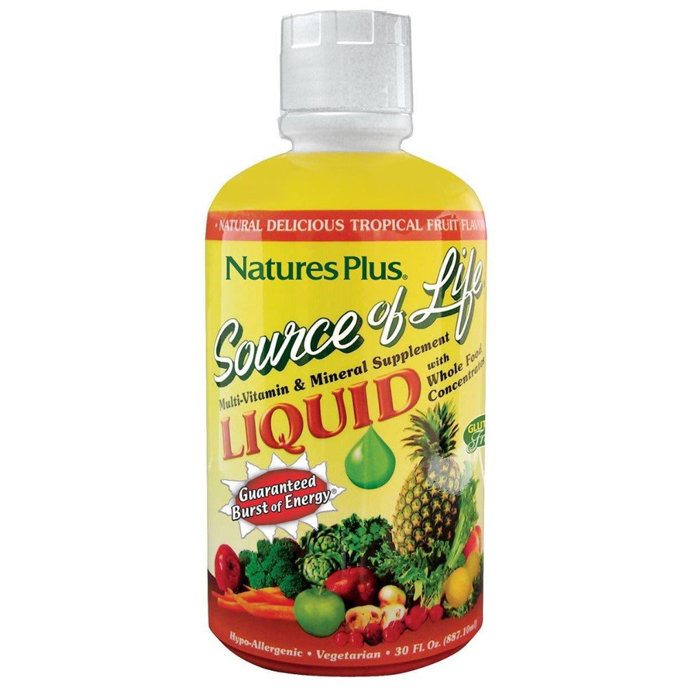 Nature's Plus Source of Life Liquid Multi vitamin 30oz Vitamins Nature's Plus  (1057974353963)