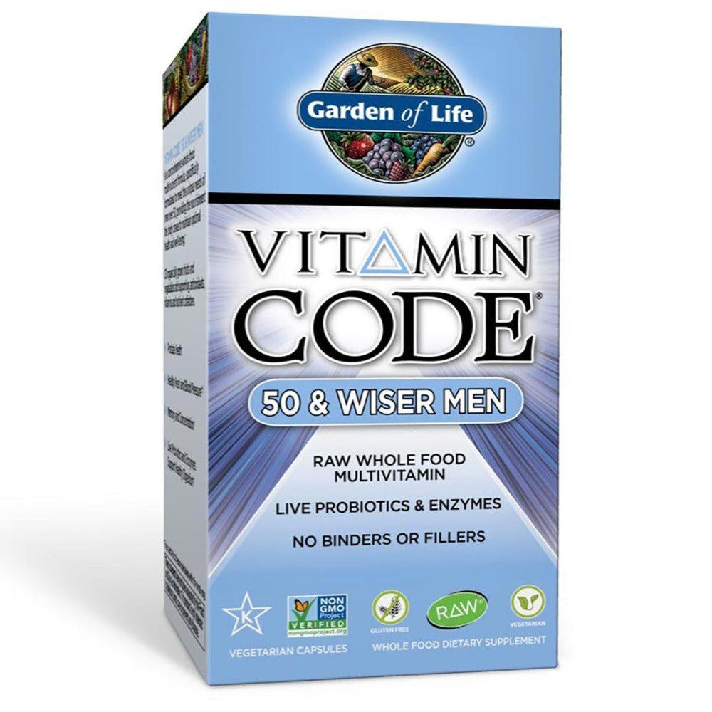 Garden of Life Vitamin Code 50 and Wiser Men's Formula 240 Vege Caps Vitamins Garden of Life  (1058594258987)