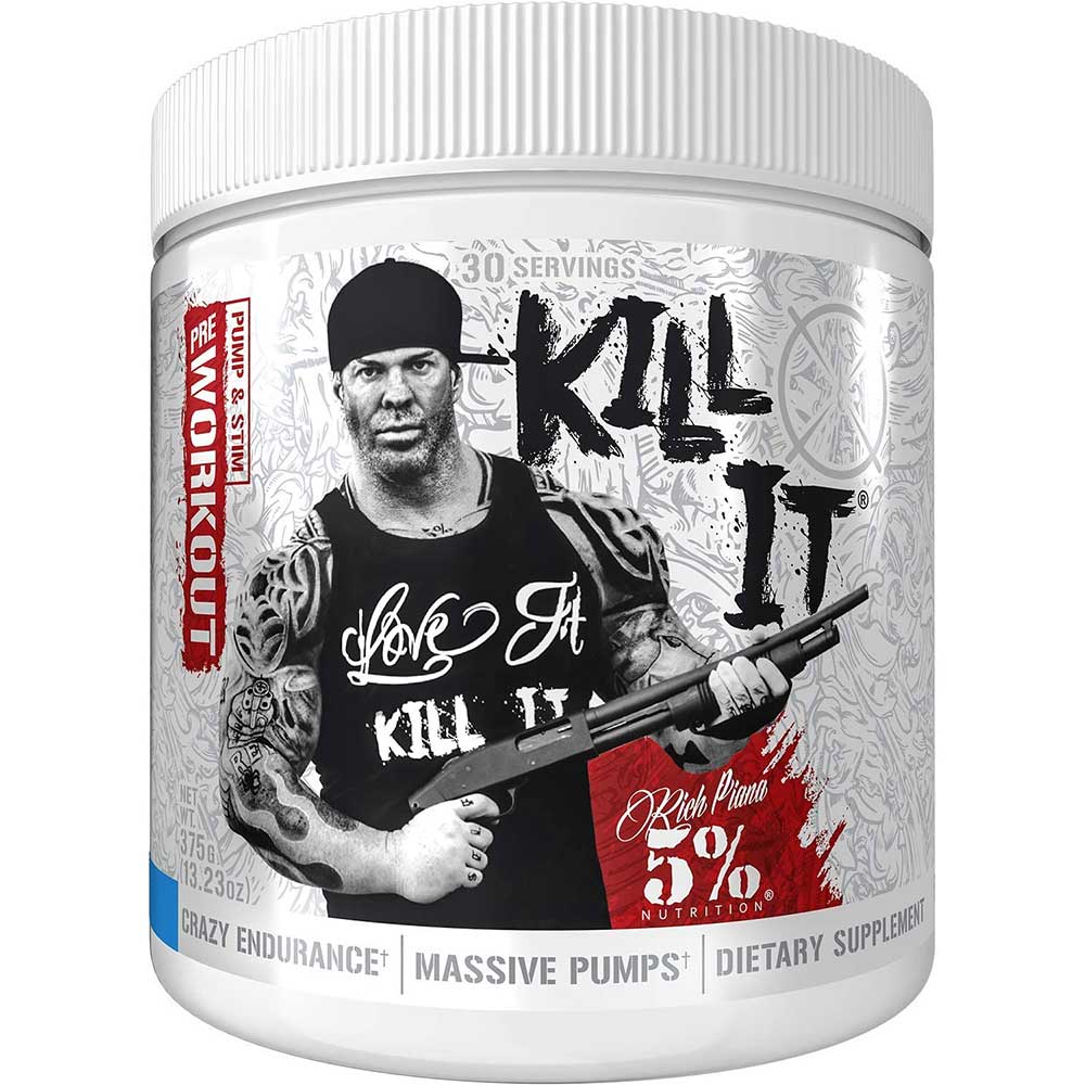 5% Nutrition Kill It 30 Servings Pre-workout 5% Nutrition Blue Raspberry  (1059238215723)