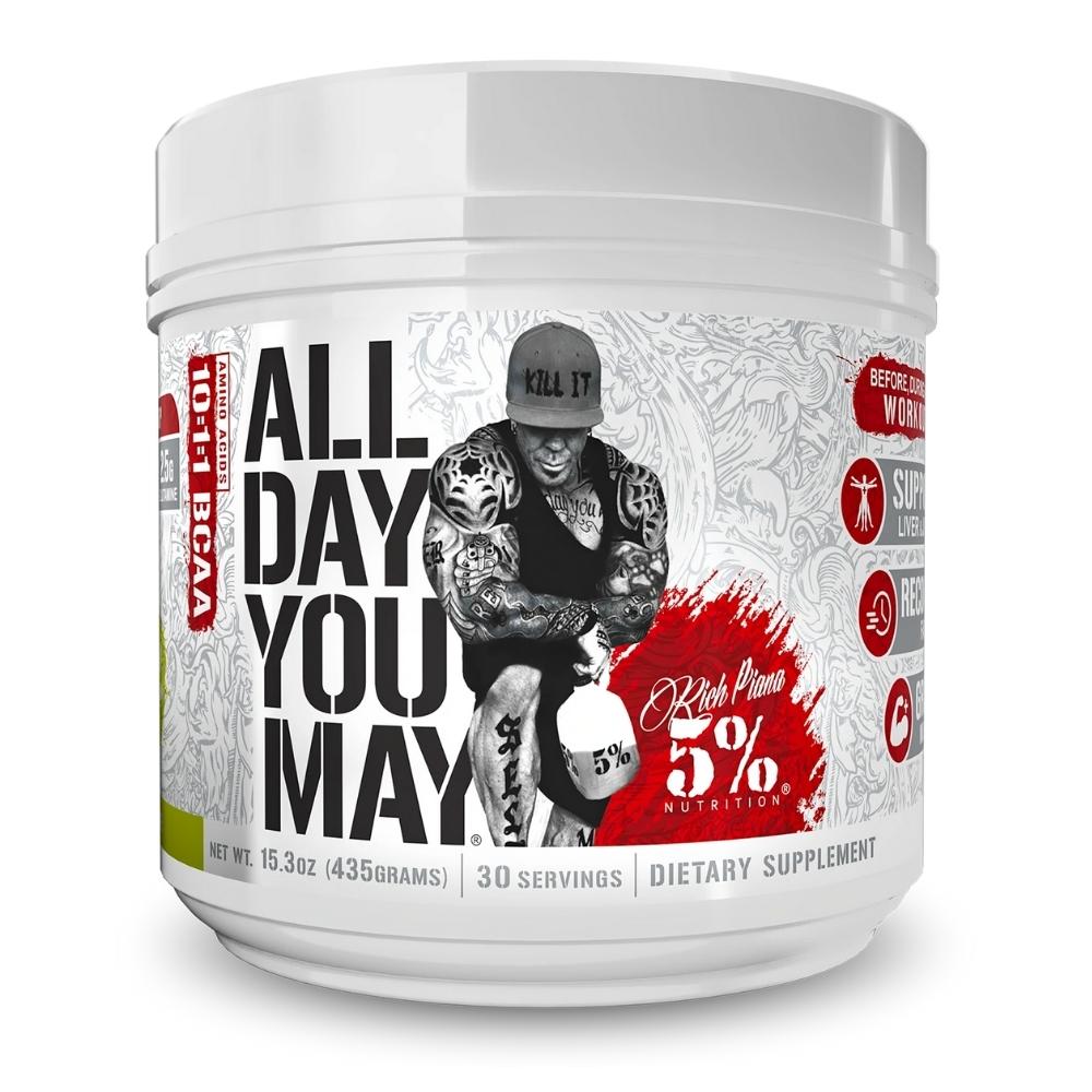 5% Nutrition All Day You May 30 Servings Amino Acids 5% Nutrition Lemon Lime 