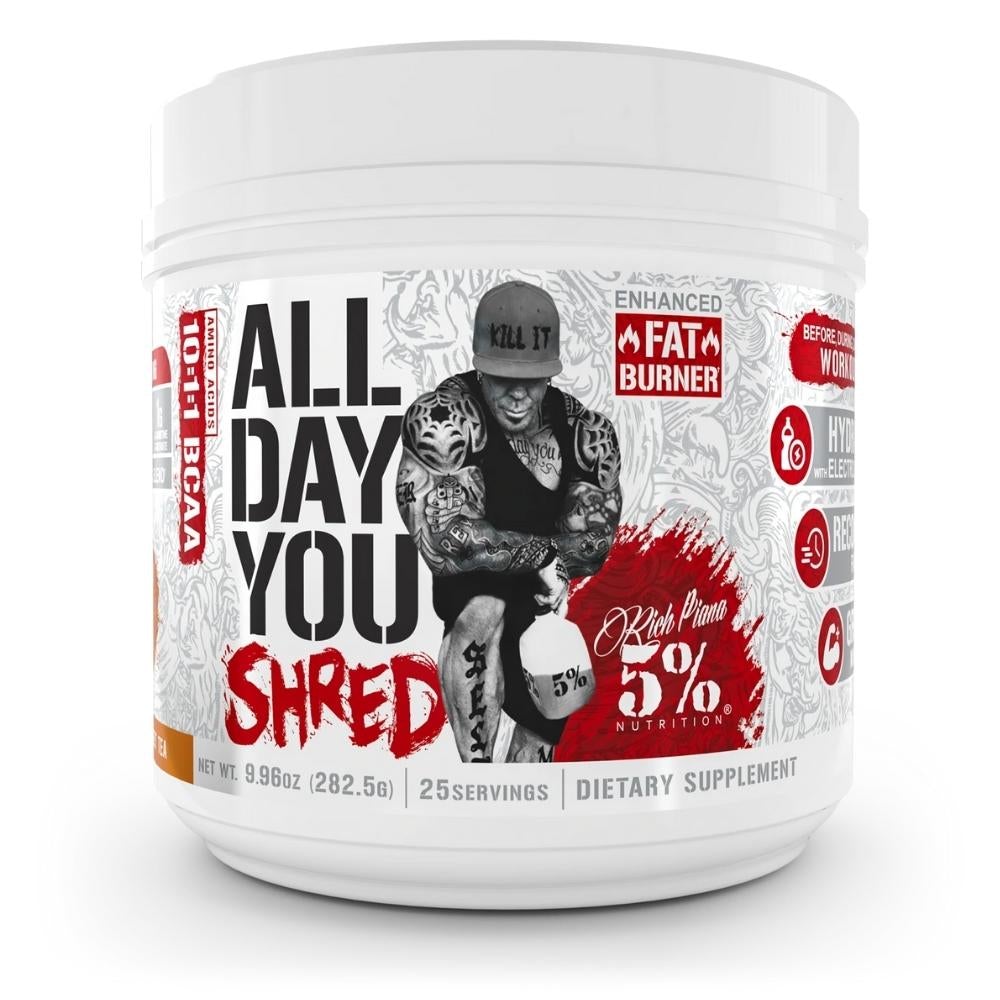 5% All Day You Shred 25 Servings Fat Burner 5% Nutrition Southern Sweet Tea 