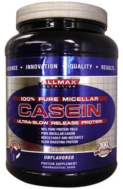 Allmax Nutrition 100% Micellar Casein Unflavored 1 Lb Protein Allmax Nutrition  (1058652389419)