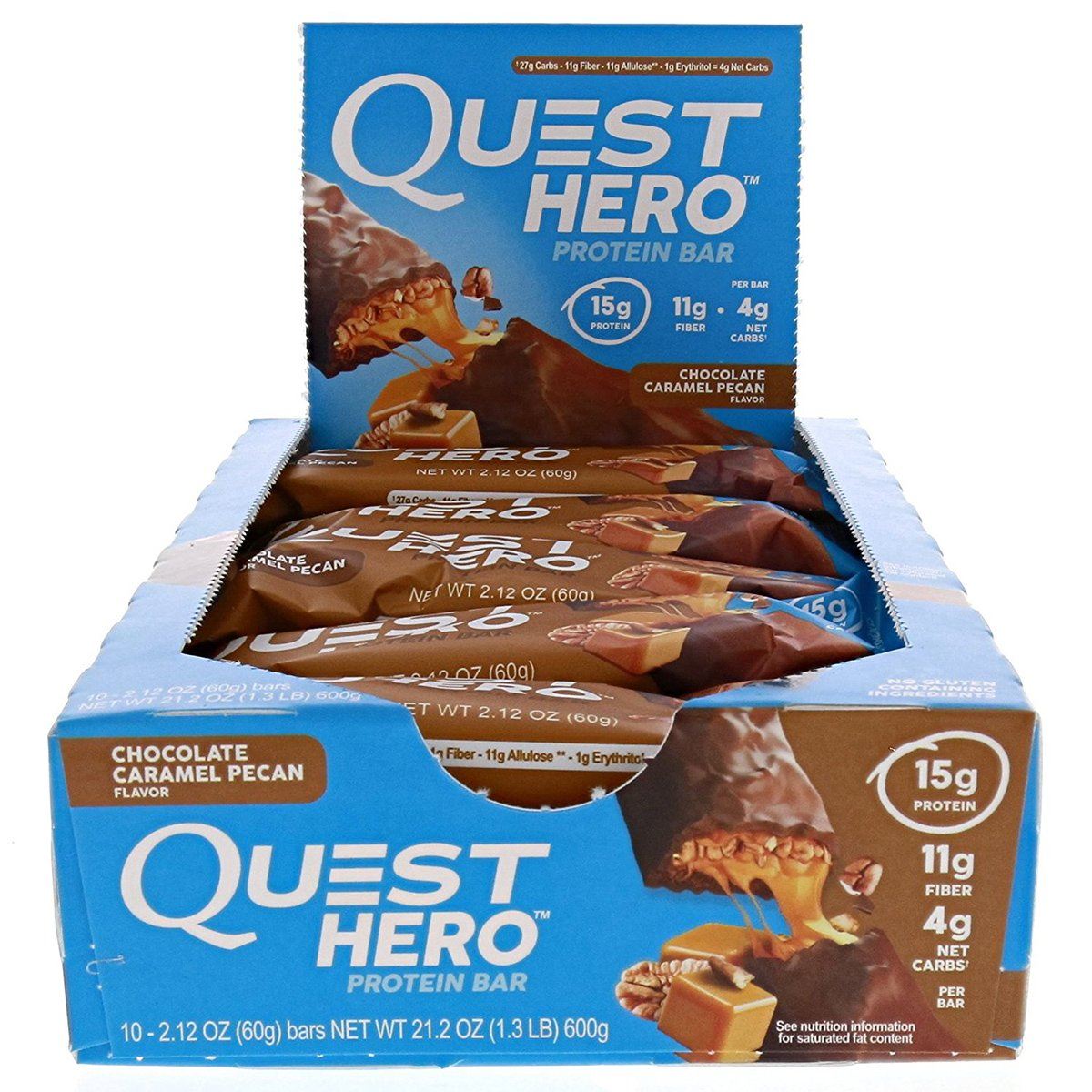 Quest Nutrition Hero Bars 10/Box Protein Quest Nutrition Chocolate Caramel Pecan  (1059282354219)