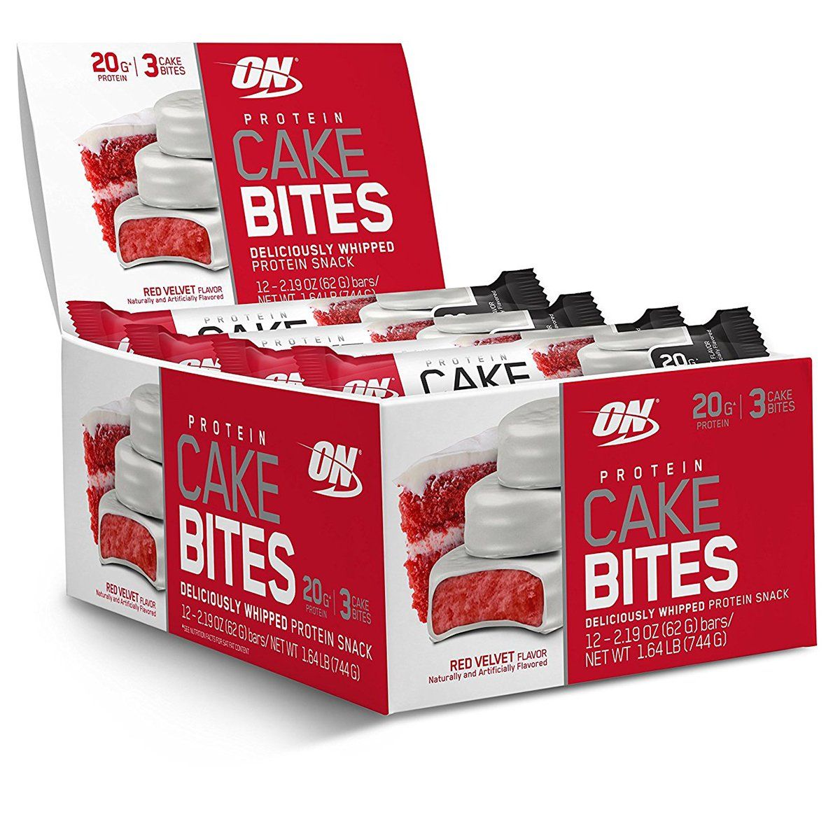 Optimum Nutrition Protein Cake Bites 12/Box Foods & Snacks Optimum Nutrition Red Velvet Cake  (1059269804075)