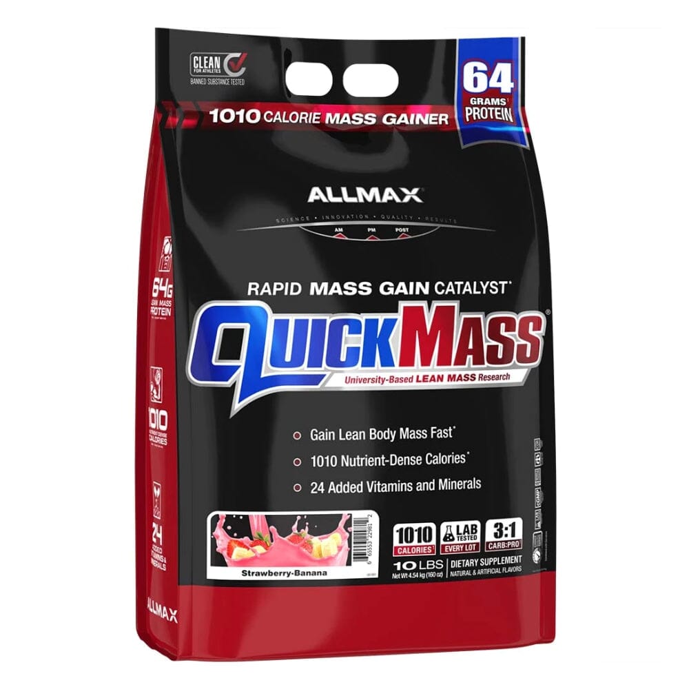 Allmax Nutrition QuickMass 10lbs Meal Replacement Powders Allmax Nutrition Strawberry Banana 