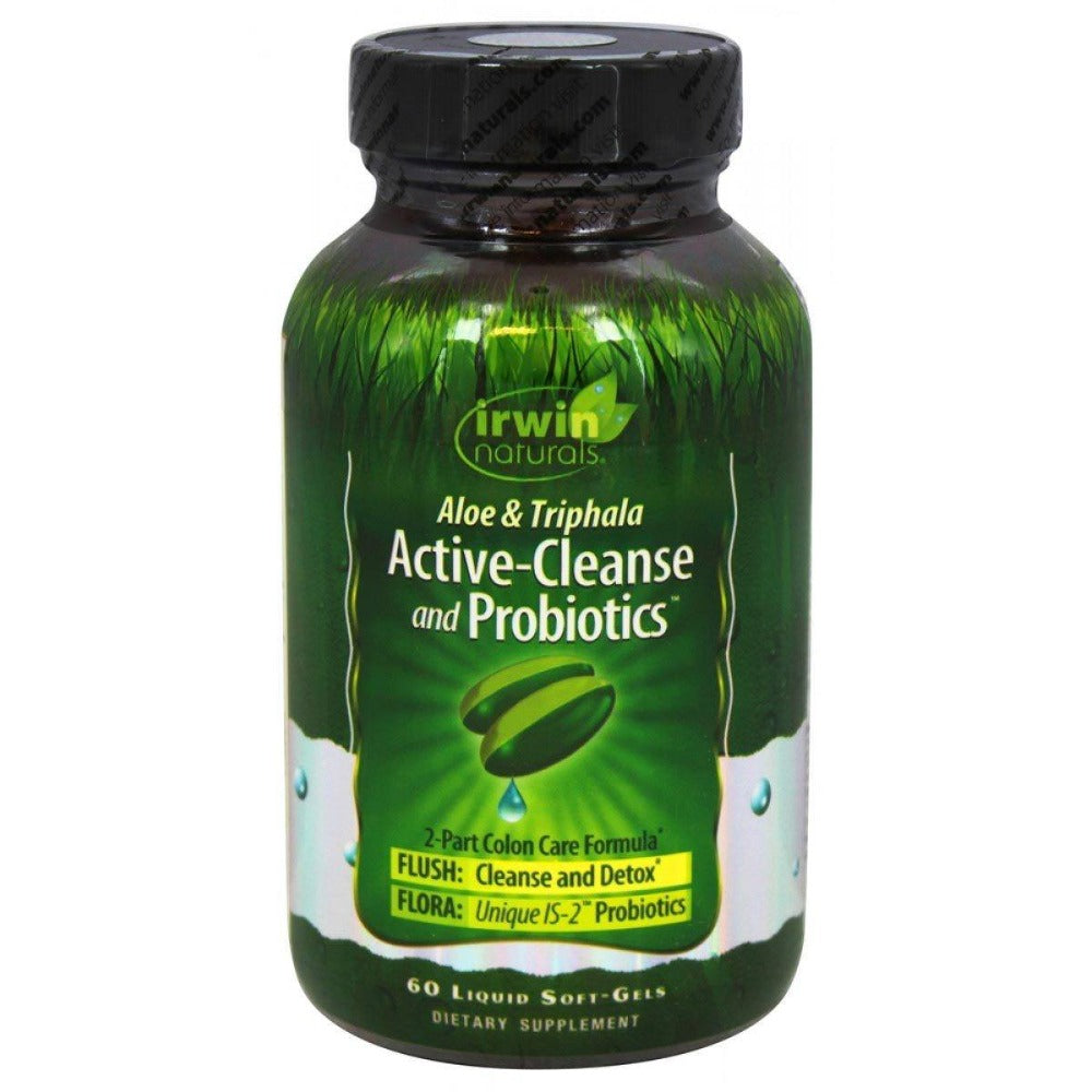Irwin Naturals Active-Cleanse and Probiotics 60 Liquid Soft Gels Digestive Health / Probiotics Irwin Naturals  (1059039051819)