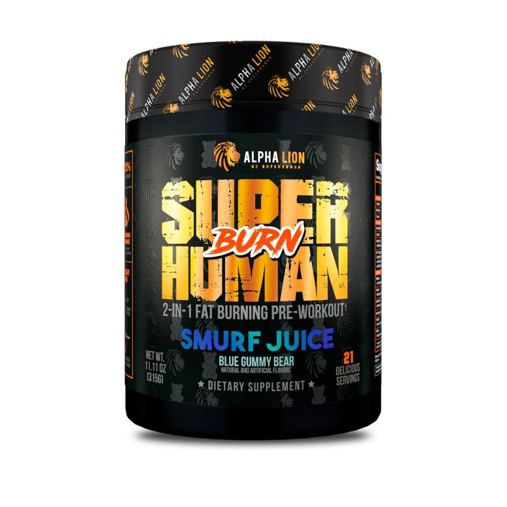 Alpha Lion SuperHuman Burn 21 Servings Fat Burner Alpha Lion Smurf Juice 