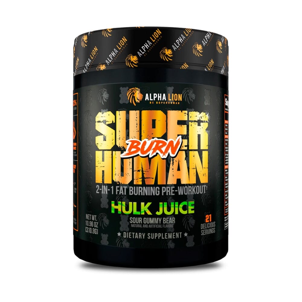 Alpha Lion SuperHuman Burn 21 Servings Fat Burner Alpha Lion Hulk Juice 