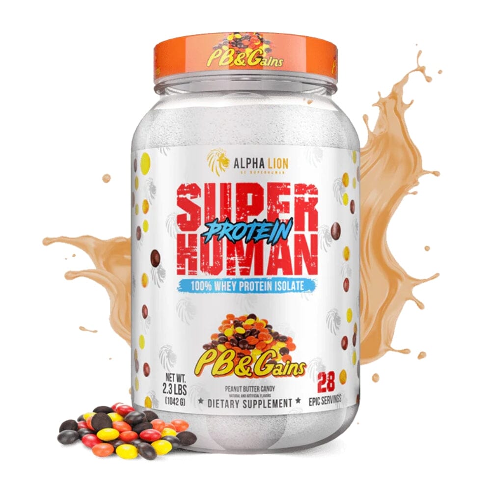 Alpha Lion Super Human Protein 1.8lbs Protein Powders Alpha Lion PB & Gains (Peanut Butter Candy) 