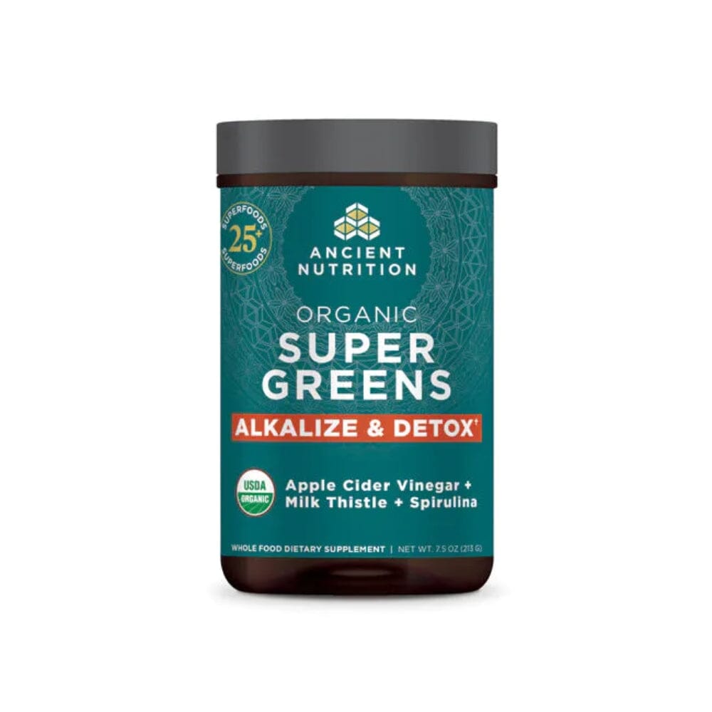 Ancient Nutrition Organic Super Greens Detox & Alkalizer 25 Servings Digestive Health Ancient Nutrition 