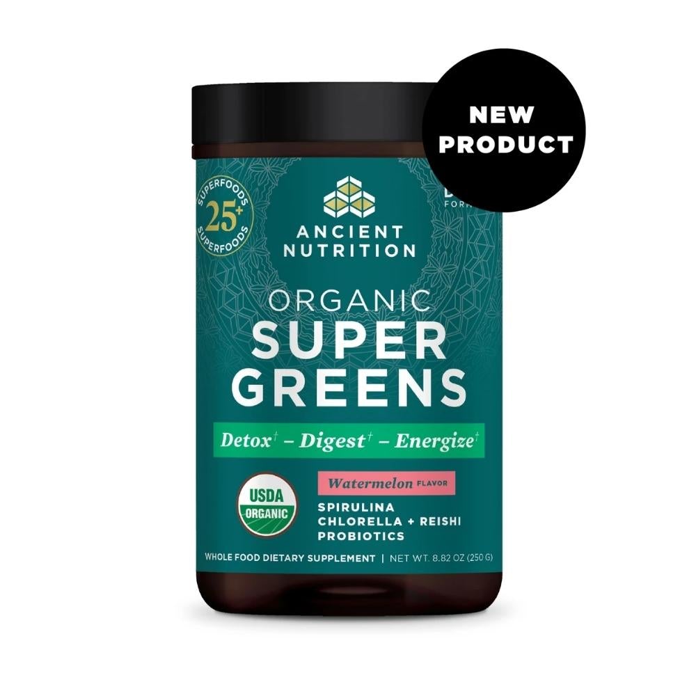 Ancient Nutrition Organic Super Greens 25 Servings Digestive Health Ancient Nutrition Watermelon 
