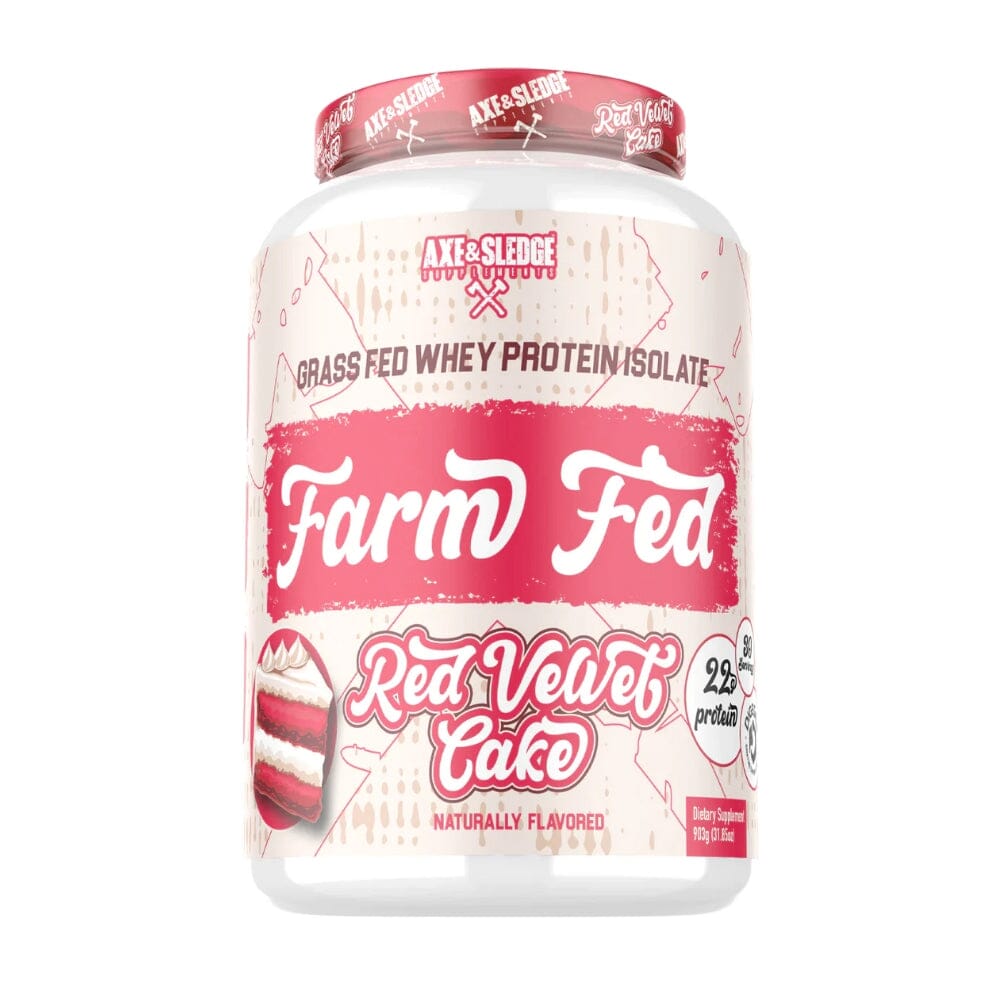 Axe & Sledge Farm Fed Protein 30 Servings Protein Powders AXE & SLEDGE Red Velvet Cake 