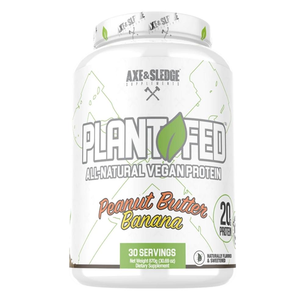 Axe & Sledge Plant Fed All-Natural Vegan Protein 30 Servings Protein Powders AXE & SLEDGE Peanut Butter Banana 