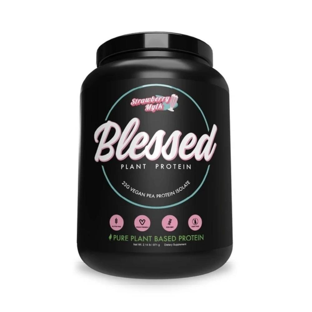Blessed Plant Protein 2lb Protein Powders Blessed Strabwerry Mylk 