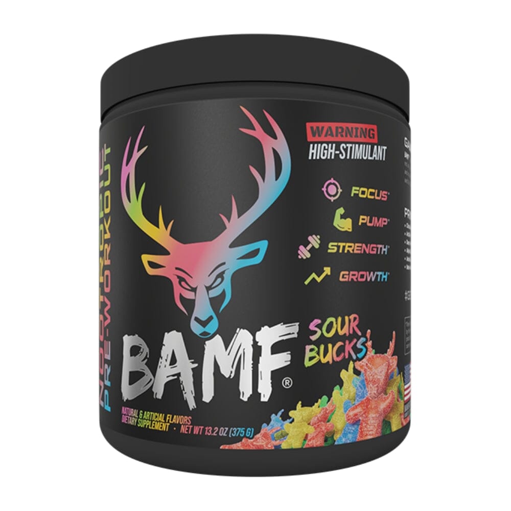 Bucked Up BAMF 30 Servings | Pre-Workout Formerly LIT AF Sports Performance Recovery Bucked Up Sour Bucks 