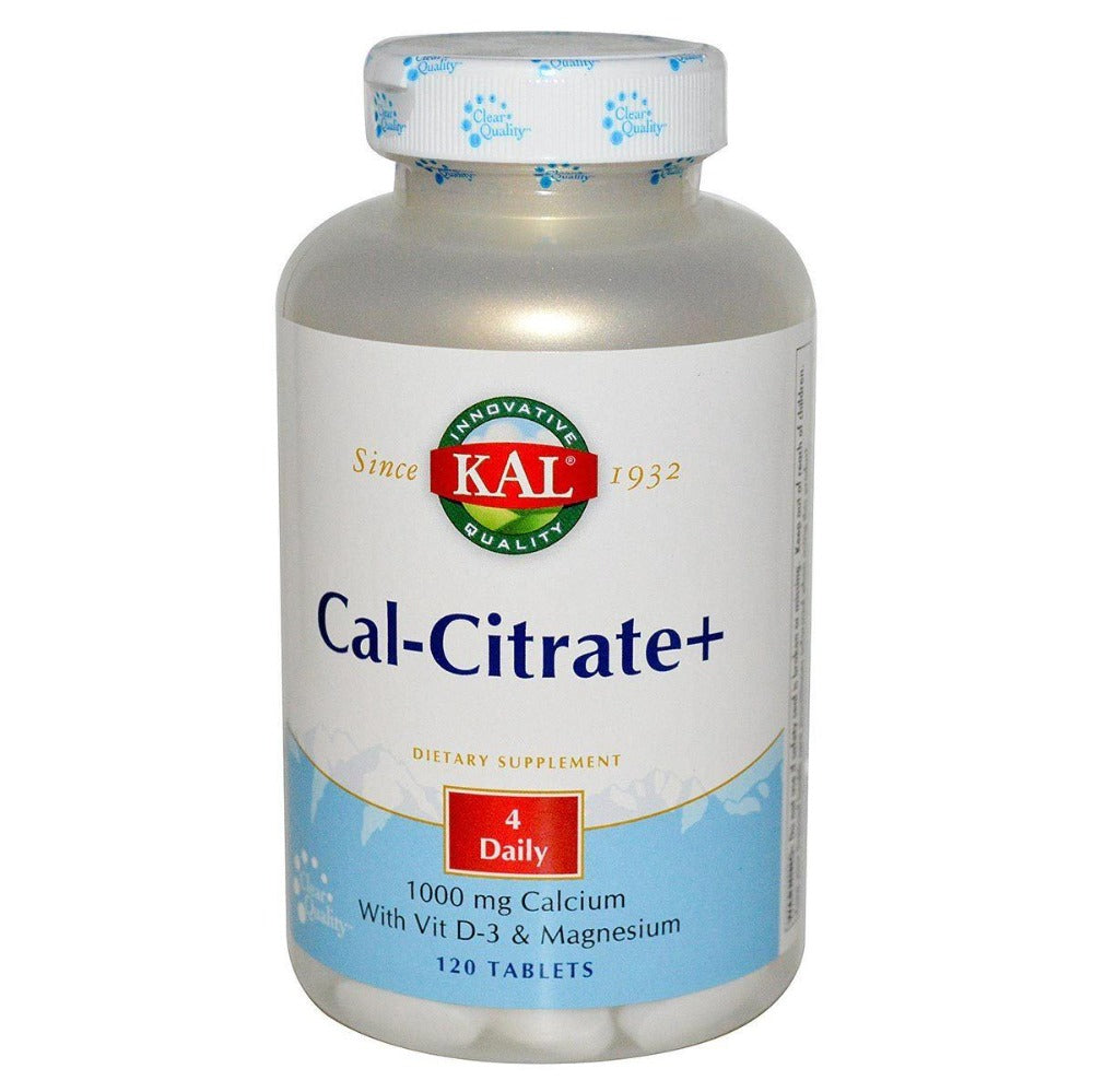 Kal Cal Citrate+ w/ Vitamin D-3 and Magnesium 120 Tabs Minerals Kal  (1057878409259)