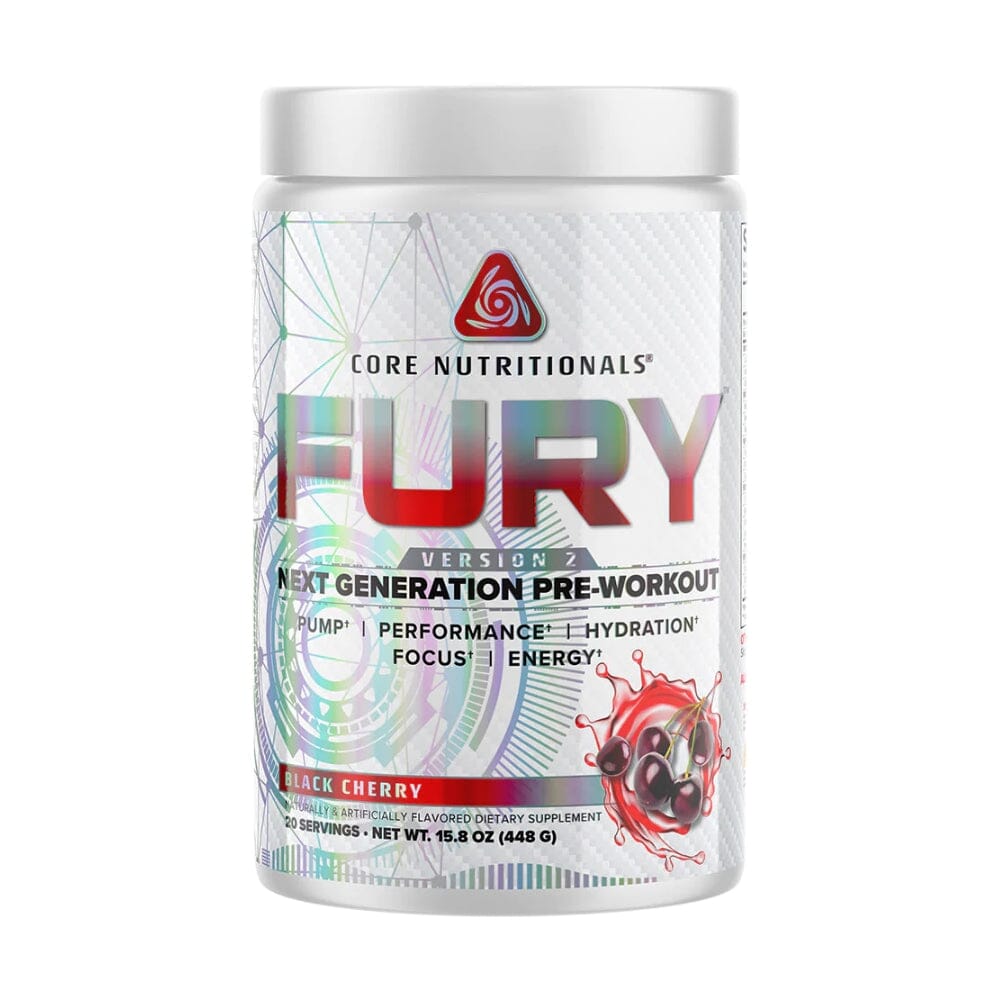 Core Nutritionals Fury 20 Servings Pre-Workouts Core Nutritionals Black Cherry 