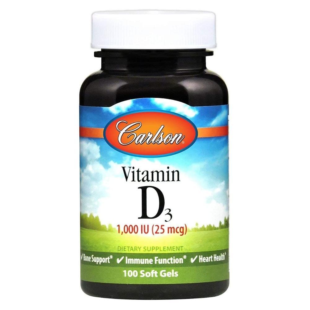 Carlson Vitamin D 1000IU 100 Soft Gels Vitamins & Minerals Carlson 