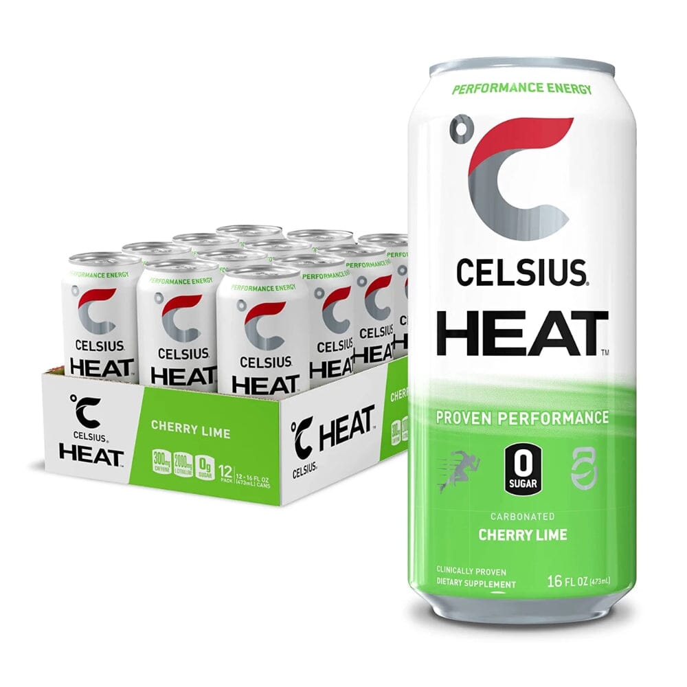 Celsius HEAT 12/Case Cherry Lime Drinks Celsius 
