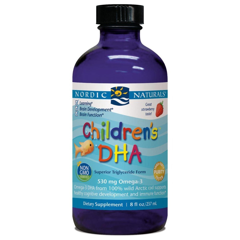 Nordic Naturals Children's DHA Liquid Strawberry 8 Fl Oz Omega Fatty Acids / EFAs Nordic Naturals  (1058795257899)