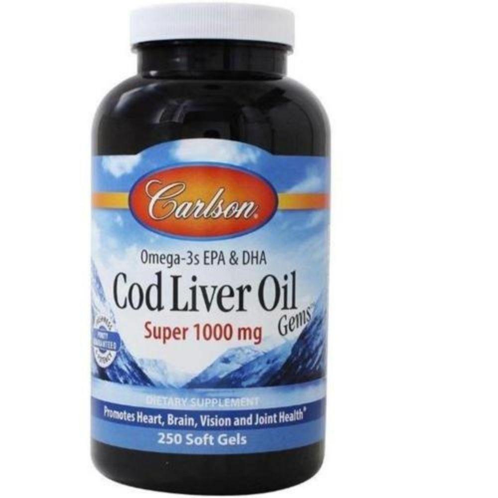Carlson Cod Liver Oil 1000mg 250g Essential Fatty Acids & - Oils Carlson 