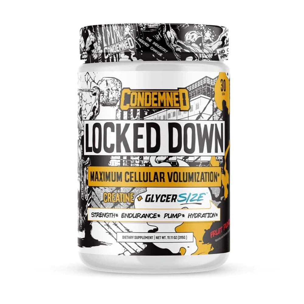Condemned Locked Down 30 Servings Sports Performance Recovery Condemned Labratoriez Fruit punch 