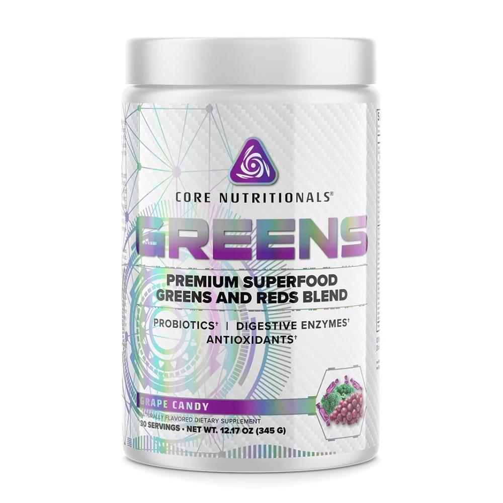 Core Greens 30 Servings Digestive Health Core Nutritionals Grape Candy 