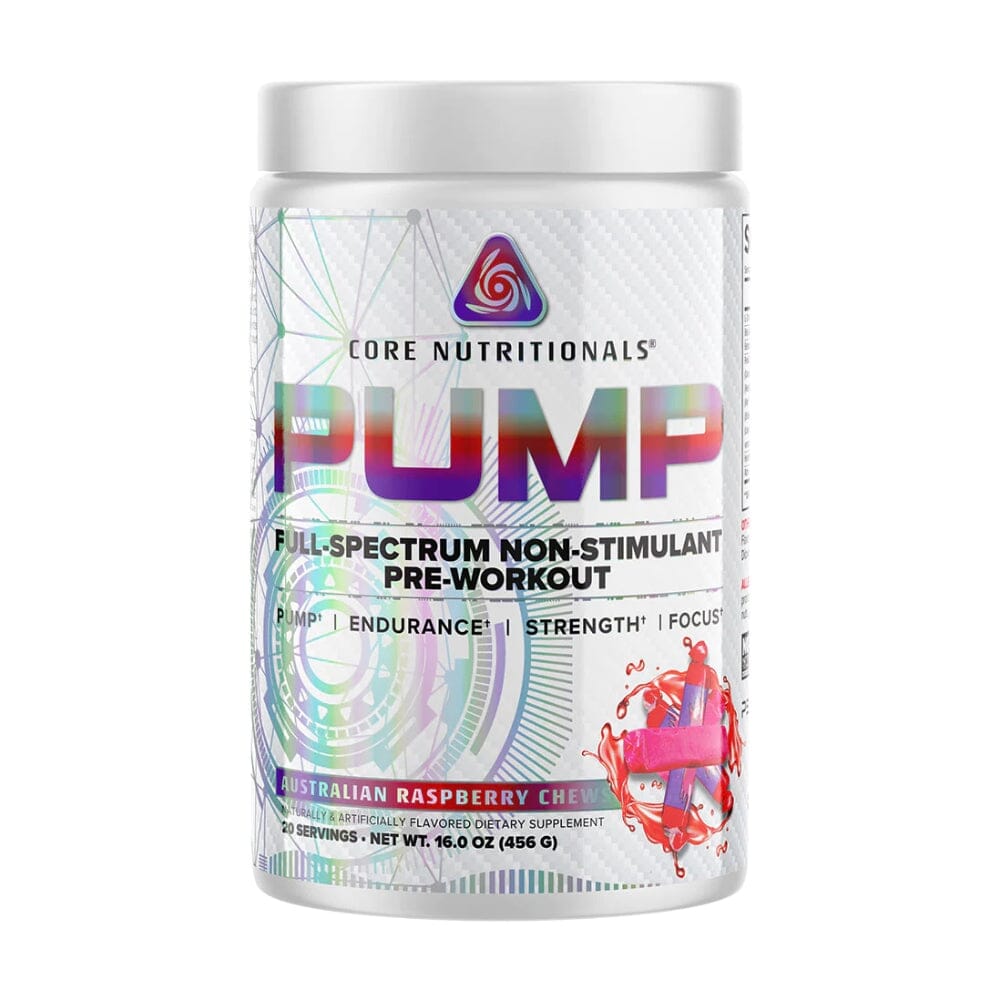 Core Nutritionals Pump 20 Servings Nitric Oxide Core Nutritionals Australian Raspberry Chews 