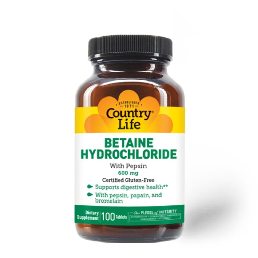 Country Life Betaine Hydrochloride 250 Tablets Digestive Health Country Life 