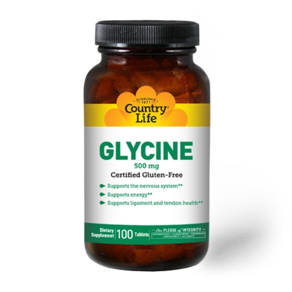 Country Life Glycine 500mg 100 Tablets Amino Acids Country Life 