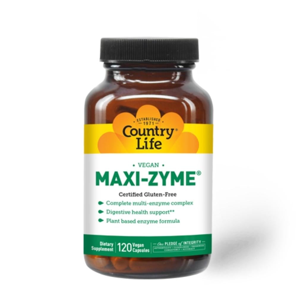 Country Life Maxi-Zyme 120 Capsules Digestive Health Country Life 