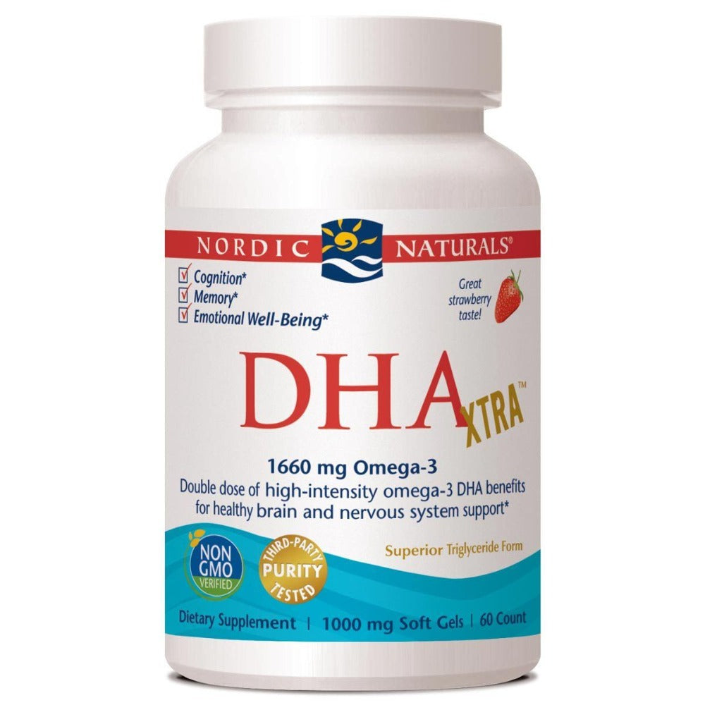 Nordic Naturals DHA Xtra 1000mg 60 SoftGels Nordic Naturals  (1059050225707)