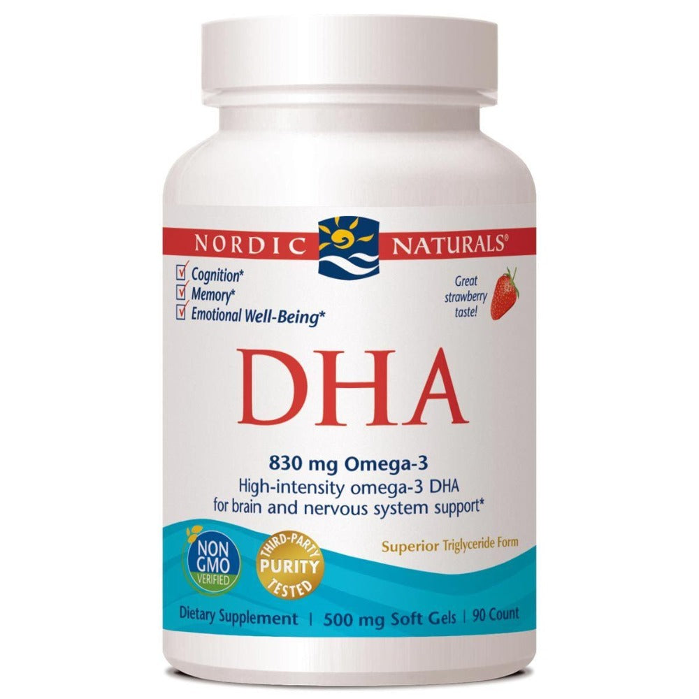Nordic Naturals DHA 500mg 90 SoftGels Omega Fatty Acids / EFAs Nordic Naturals  (1058794340395)
