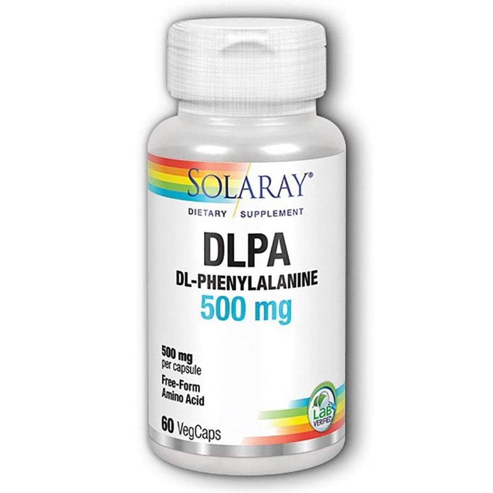 Solaray DL-Phenylalanine 500mg 60 Capsules Amino Acids Solaray 
