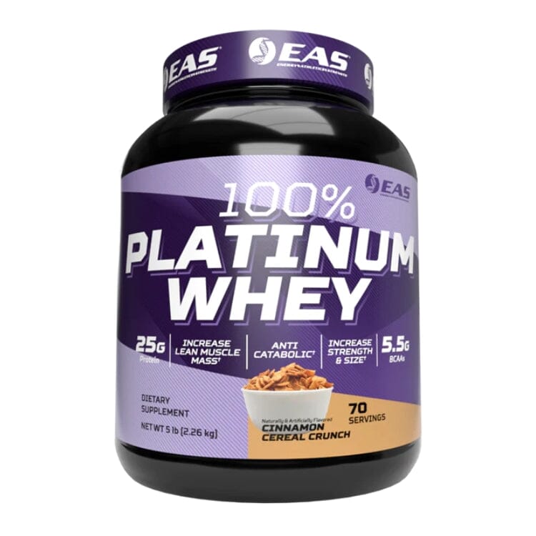 EAS 100% Platinum Whey 5lb Protein Powders EAS Cinnamon Cereal Crunch 