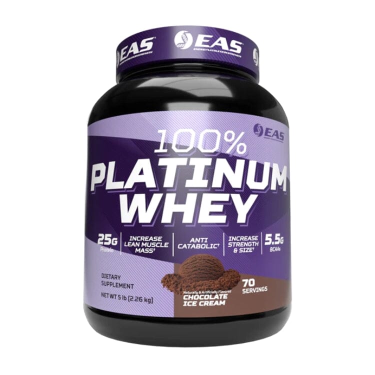 EAS 100% Platinum Whey 5lb Protein Powders EAS Chocolate Ice Cream 