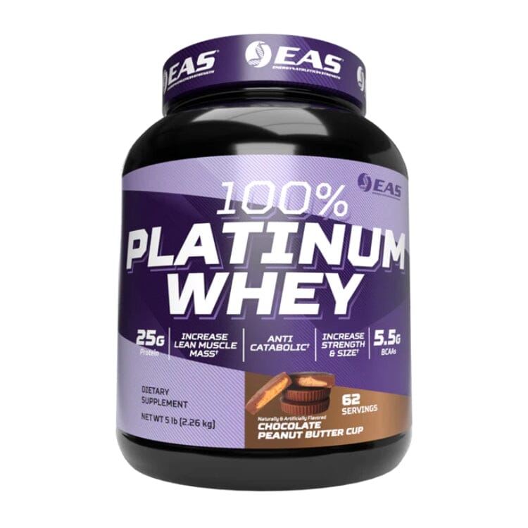 EAS 100% Platinum Whey 5lb Protein Powders EAS Chocolate Peanut Butter Cup 