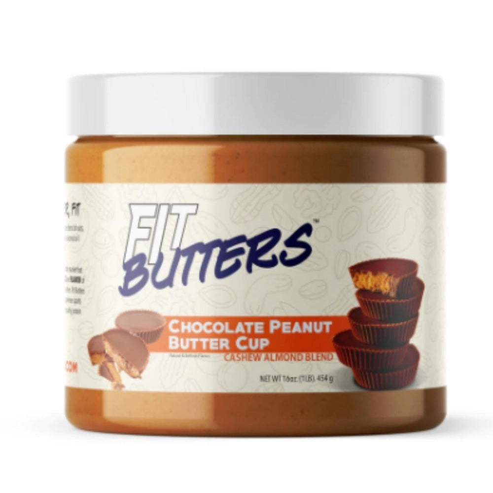 Fit Butters 16oz Chocolate Peanut Butter Cup Cashew/Almond 