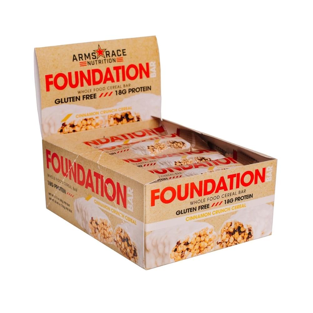 Arms Race Foundation Bars 12/box Bars Arms Race Nutrition Cinnamon Crunch Cereal 