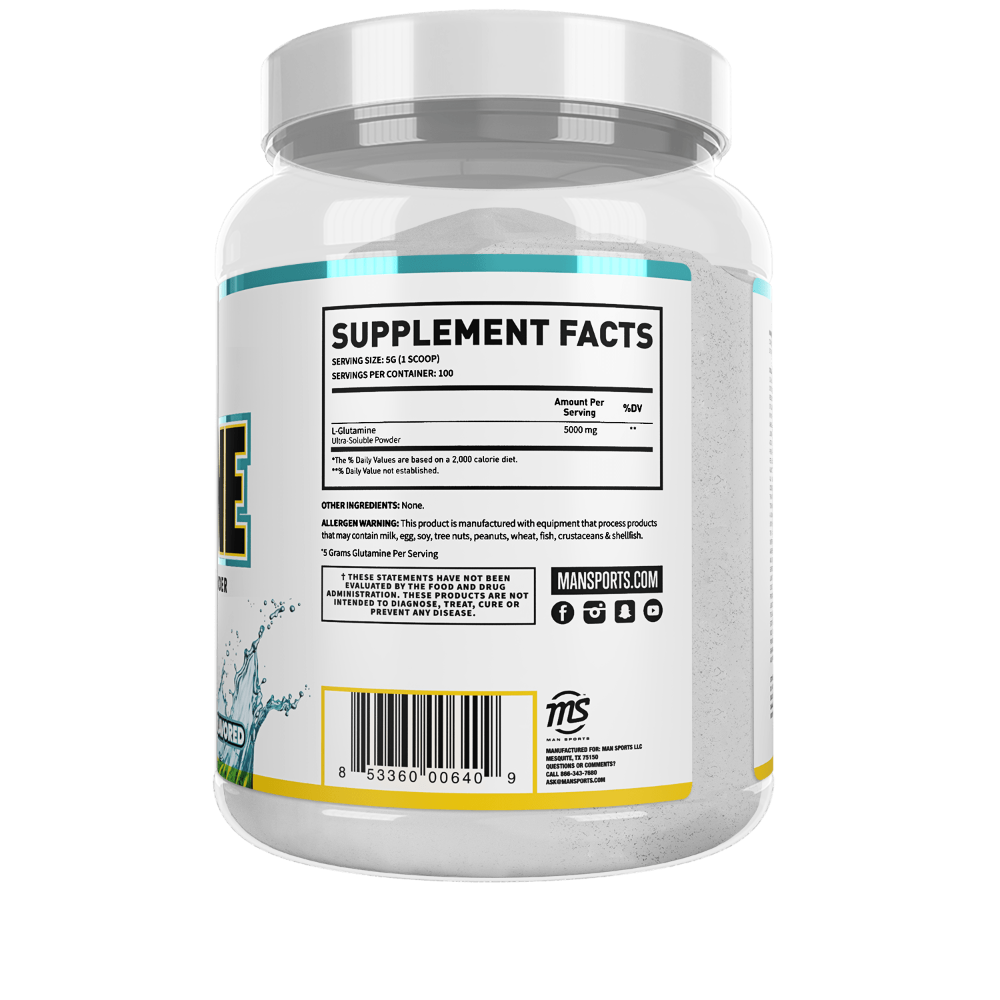 MAN Sports Glutamine 100 Servings Amino Acids MAN 