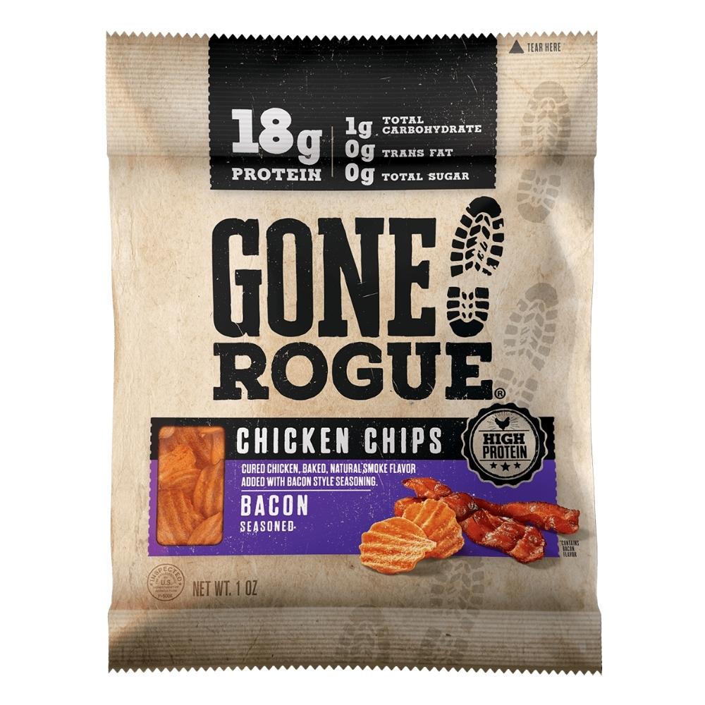 Gone Rogue Chicken Chips 8/box Foods Juices Gone Rogue Chicken Bacon 
