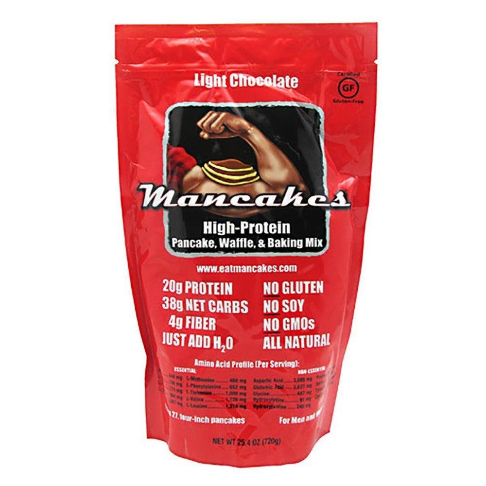 Mancakes High-Protein Pancake, Waffle and Baking Mix Light Chocolate 9 Servings Foods & Snacks Mancakes  (1059173171243)
