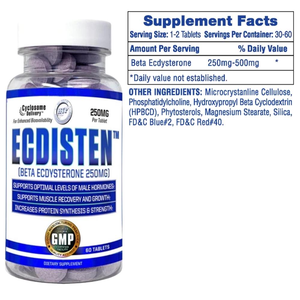 Hi Tech Pharmaceuticals Ecdisten 60 Tablets Prohormones Hi-Tech Pharmaceuticals 