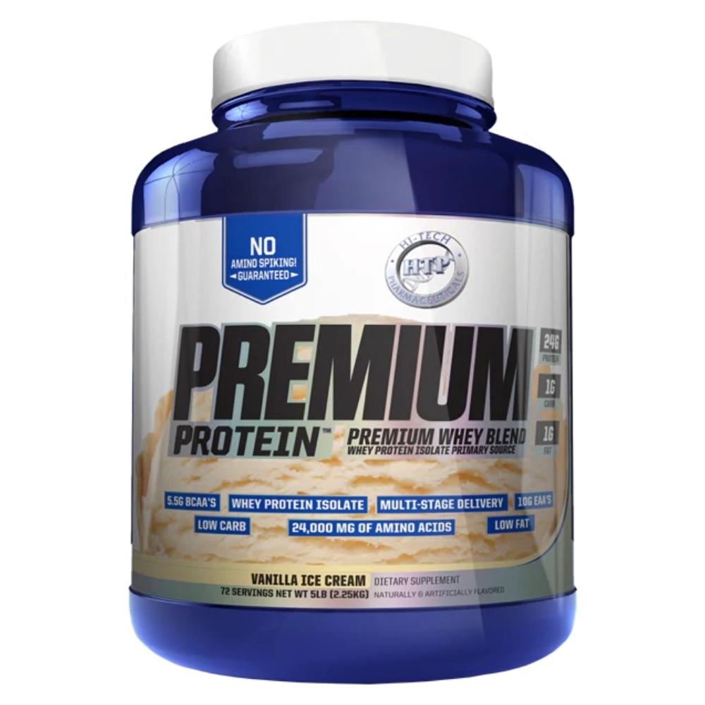 Hi Tech Pharmaceuticals Premium Protein 5lb Protein Powders Hi-Tech Pharmaceuticals Vanilla Ice Cream 