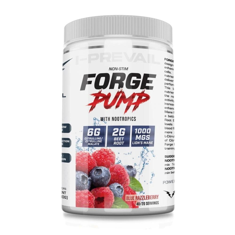 I-Prevail Non-Stim Forge Pump 40/20 Servings Nitric Oxide I-Prevail Blue Razzleberry 